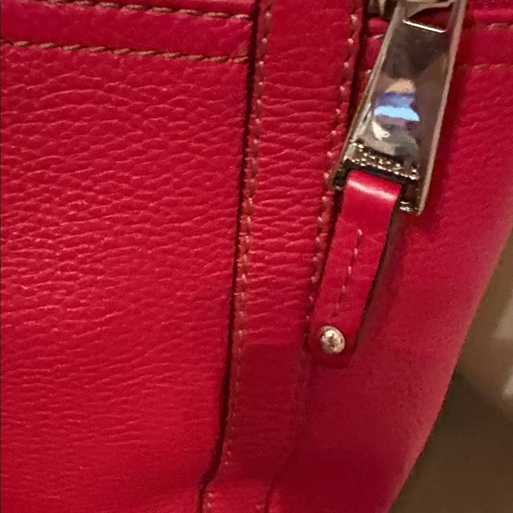 Tignanello Red Leather Hobo Bag